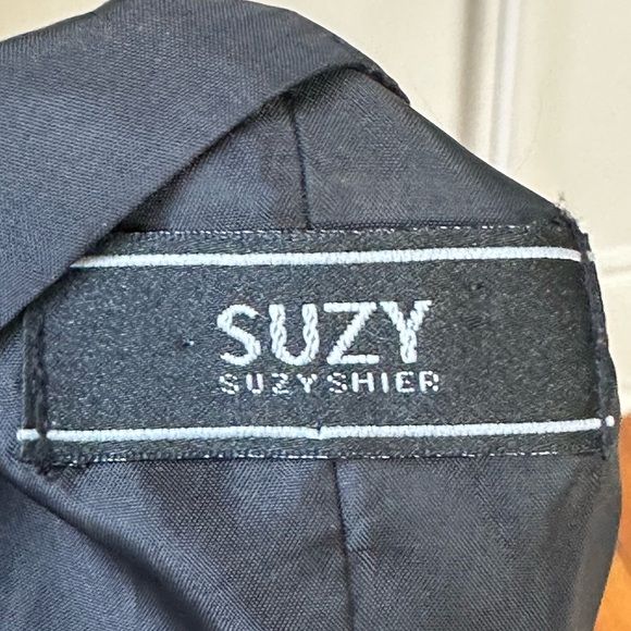 SUZY SHIER Y2K Pinstripe Skater Grunge Alt Suit Vest Size L - Picture 4 of 6